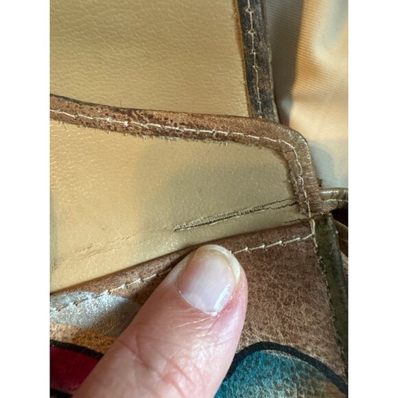 Sam Sam Vintage Hand Painted Crossbody AND Matching Wallet - Picture 11 of 15